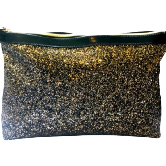 NWOT Black Sparkle Cosmetics Bag - Picture 1 of 8